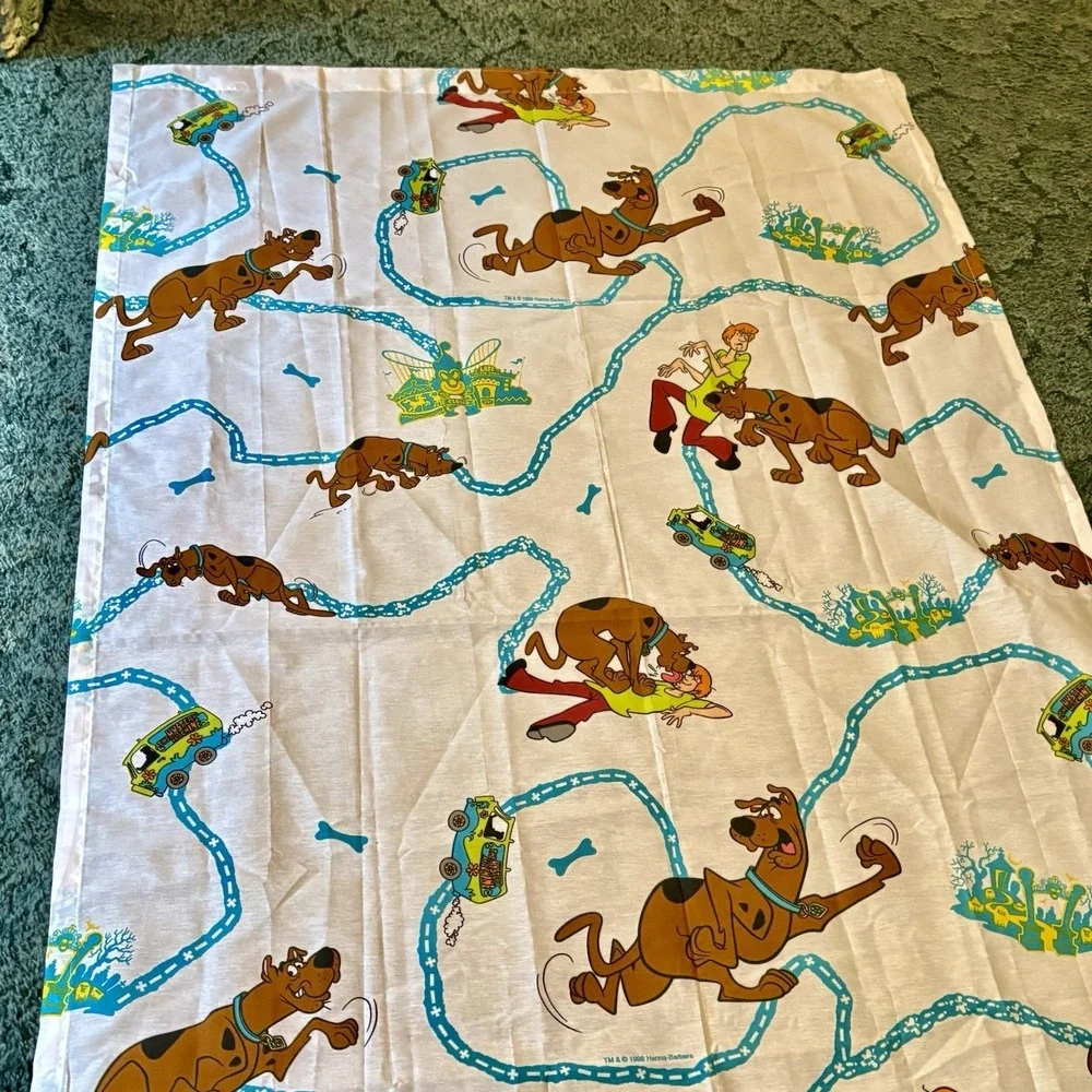Scooby Doo Curtain Panel 1998 Hannah Barbera Material Van